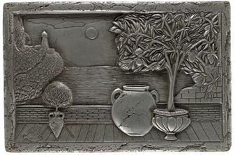 Silver Italian Scene Plaque