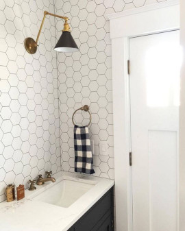 Old Town 4" White Matte Hexagon Tiles