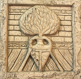 FACES OF NATURE CAST INSERT Cream Cast Tree Vase 4"X4" TILES