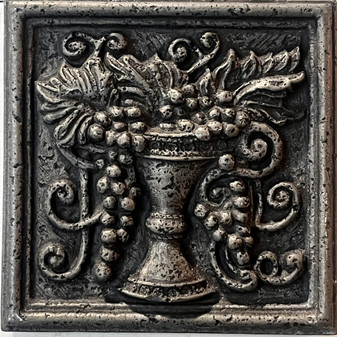 FACES OF NATURE CAST INSERT Pewter Grape 4"x4"