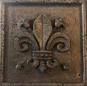 Bronze Cast 6x6 Fleur-de-lis