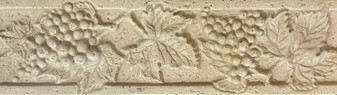FACES OF NATURE CREAM CAST "GRAPES" 3"X10" DECORATIVE TILES
