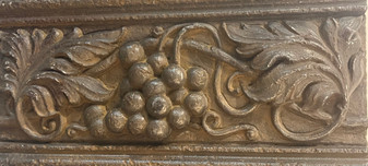 FACES OF NATURE RUST CAST "GRAPES" 6"x12" DECORATIVE TILES