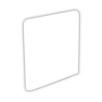 Ice White Gloss 3"x3" Double Bullnose Edge on Two Sides