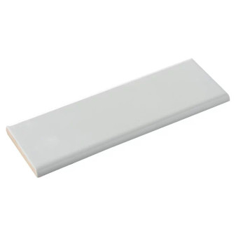 Tender Gray Gloss 2"x6" Bullnose Finished on 6" Side