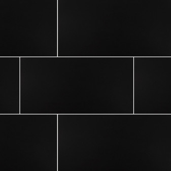 Solids Black Matte 12"x24" Porcelain Tile