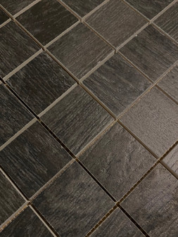 Lignum Black 2"x2" Square Mosaics 12"x12" Mesh