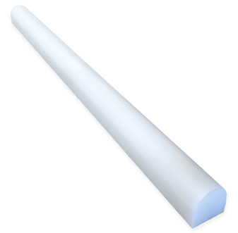 Thassos White Honed 3/4"x12" Pencil Molding