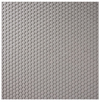 Alameda Gray Matte 12×12 Penny Round Mosaic
