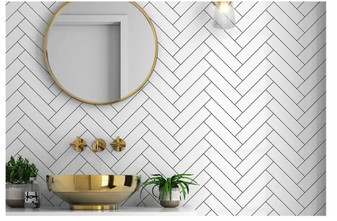 Ice White Gloss 3"x12" Ceramic Wall Tile