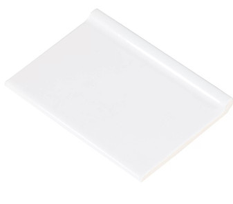 Ice White Gloss 4x6 Cove Base Top Bullnose