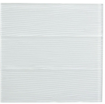 White Wave 4x12 Glass Tile