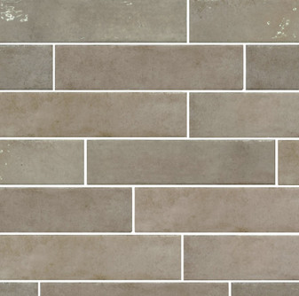 Memory Sand Brown 2 1/2" x10” Gloss Porcelain Tiles