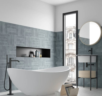 Argile 2.5" x 10" Porcelain Tile - Sky Tile