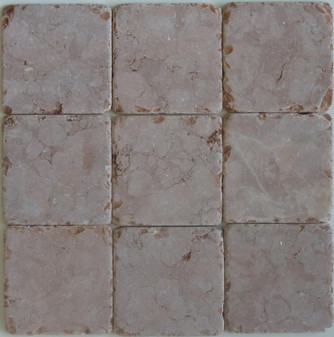 Rosso Verona Tumbled 4"x4"