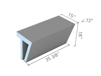 wedi Sanoasa Shower Bench 2 M
35 3/8 in x 18 in. x 15 in. 72 degree front/top straight transition
1 pc
US3000044