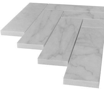 Italian Carrara White Honed 2x8 Tile
