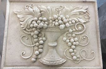 Faces of Nature Cream Cast 12"x16" Grape Medallion Mural $99 EA