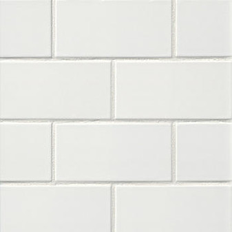 Metro Subway Bianco Gloss 3x6 Ceramic Wall Tiles