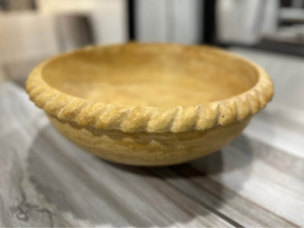 Volcano Scallop Top Mount Travertine Sink— Last One $199