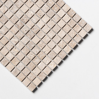 Classic Travertine Tumbled 1x1 Mosaics