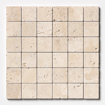 Classic Travertine Tumbled 2x2 Mosaics