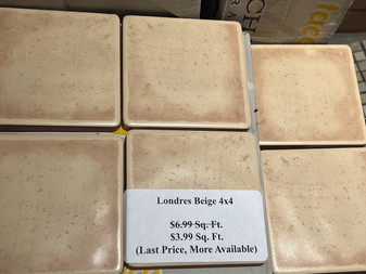 Sichar Londres Beige 4x4 $3.99 Sq. Ft. (205.55 Sq. Ft. )