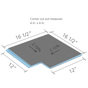Wedi Shower Corner Extension - 16 1/2" x 16 1/2" (US3000053)