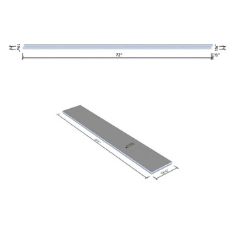 Wedi Shower Base Extension - 72" x 12" (US3000036)