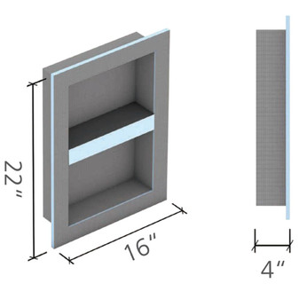 Wedi Shower Niches - 16" x 22" US3000007 Wedi Niche