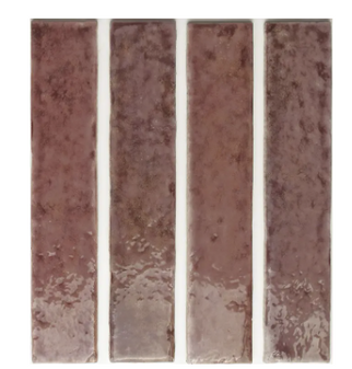 Potters Wine Gloss 2"x10" Ceramic Wall Tiles