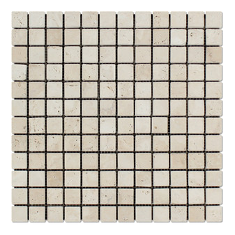 Ivory Premium Travertine Square 1″ X 1″
Tumbled