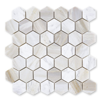 Ajax Gold Marble Hexagon 2″
Honed