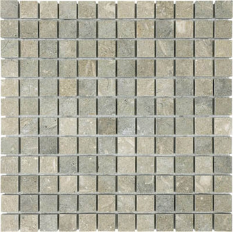 Verde Rustico Honed 1x1 Mosaic 12x12 Mesh Limestone Mosaic