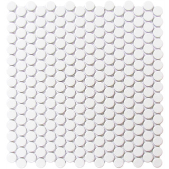 Alameda White Gloss Pennyround Mosaics