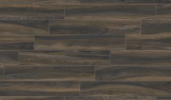 Essential Cross Dark 8"x48", 2"x2" Square Mosaics, 8"x8", Matching Bullnose Porcelain Tile