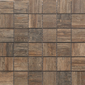 SEA WOOD BROWN MOSAIC 2x2