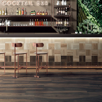 Essential Cross Dark 8"x48" Porcelain Tile