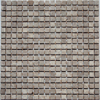 Emperador Light Tumbled  5/8x5/8 Mosaic Tiles