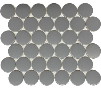 Alameda Gray Matte 2" Pennyround Mosaics