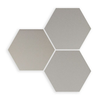 Six Hexa Grey 5.5”x6.3” Porcelain Hexagon Tiles