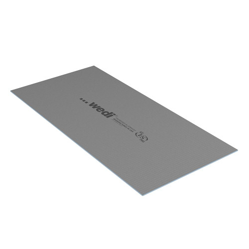 Wedi Building Panel Boards  36 in. x 60 in. x 1/2 in.  US8000017
Wedi Building Panel 36" x 60" x 1/2" Waterproof Tile Backer Board
 
The 3' x 5' x 1/2 in. building panel is the perfect waterproof tile backer board for practically any wall and floor application in interior wet areas.

 

The wedi Building Panel is made using the latest manufacturing technology and highest material quality. They are waterproof, lightweight, easy and clean to cut, and still incredibly strong. They bond well for use with any thin-set mortar application. The wedi Building Panel can be tiled with ceramic, glass, or stone in all sizes, from mosaic to large format tiles. Large and thin tiles especially benefit from the durability, and even surface wedi provides. wedi Building Panels are now proudly produced in the USA.

100% waterproof and mold proof tile backer board for general use on wet area walls, floors, counter tops and many more applications
Superior bond to virtually all application suitable tile adhesives on cement or epoxy basis
Compatible with practically any stable substructure
Provides a perfect, even surface for mosaics, as well as large size or thin body tile
100% waterproof blue core, made from wedi specific extruded polystyrene closed cell foam which is made using foaming agents in compliance with the Montreal protocol, and contains no HBCD ( Hexabromocyclododecane) which has been banned in Canada and is a toxic substance of high concern with the US EPA.
Protects against mold and mildew naturally
Main application is walls and floors
36 in. x 60 in. x 1/2 in. panel size
50 sheets/pallet