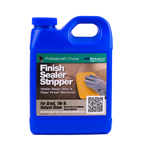 ABOUT FINISH SEALER STRIPPER
Finish Stripper is a fast-acting, high potency stripper designed to remove exaggerated build up of wax finish or acrylic emulsions. Finish Stripper is recommended for removing High-loss Finish Sealer and Matte Finish Sealer when necessary. Finish Stripper is also an effective stripper for removing some epoxy grout films, heavy soil, dirt, tar, grease and other stains from porous surfaces.

 
WATER BASE STRIPPER FOR:
• Tile• Granite• Concrete• Masonry Surfaces
 
SPECIAL FEATURES:
• Fast-Acting• Easy-to-Use• No Strong Odor• Removes Epoxy Grout Film
 
COVERAGE:
200 - 300 square feet per gallon.
 
AVAILABLE SIZES
Quart