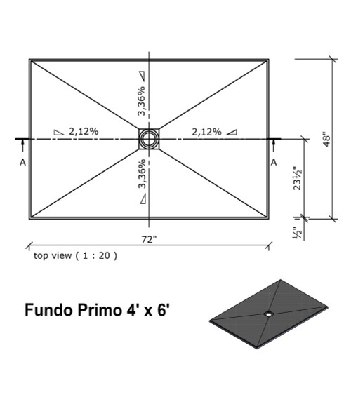 Wedi Fundo Primo Shower Kit - 48" x 72" (US2000012)