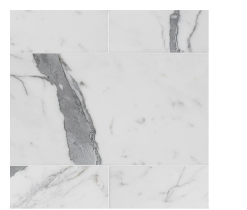 Statuary Marble Field Tile
Polished 12" X 24" X 3/8" Stone