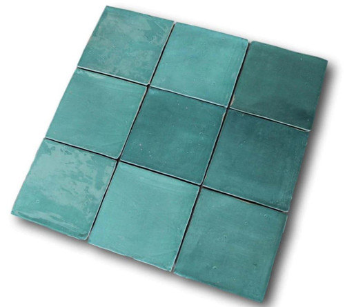 Mestizaje Zellige 5 x 5 Ceramic Tiles - Turques