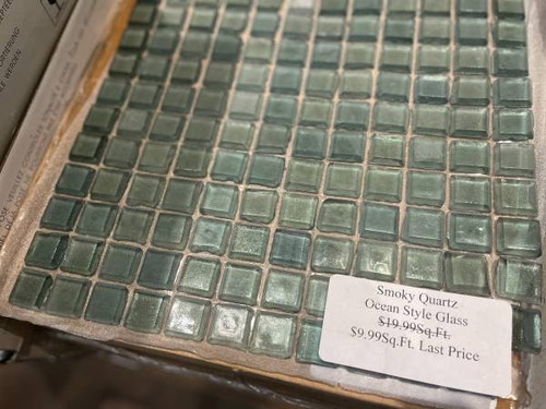 Smoky Quartz Ocean Style Glass Mosaics 13"x13" $9.99 Sq. Ft. Last Price