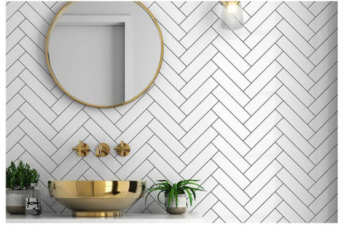 Ice White Gloss 3"x12" Ceramic Wall Tile