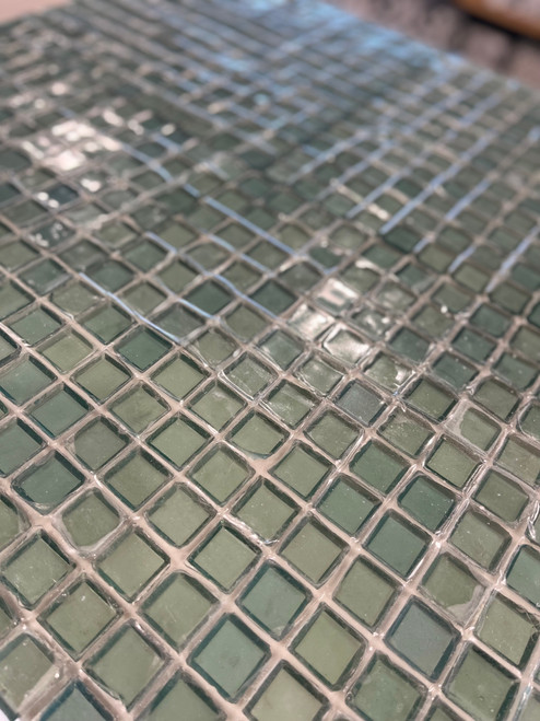Ocean Style Green 1"x1" Glass Mosaic 13x13 Mesh $9.99 SF