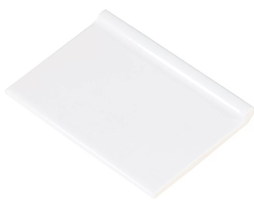 Ice White Gloss 4x6 Cove Base Top Bullnose